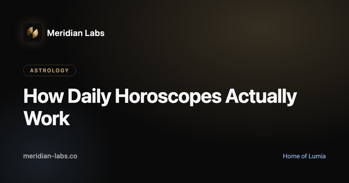 How Daily Horoscopes Actually Work